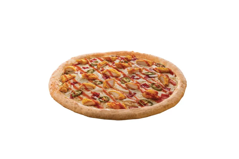 بيتزا بيكون و سبايسي بافلو دجاج بوبرز